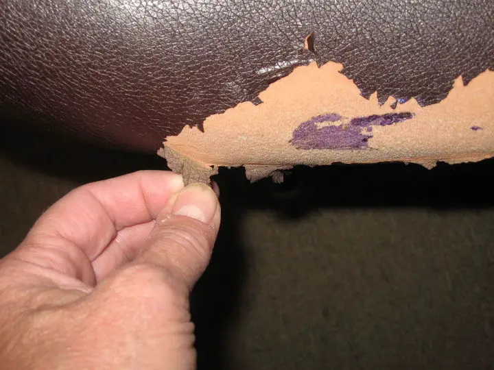 leather peeling off sofa