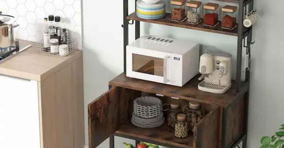 Over Radiator Bakers Rack How to Decorate a Bakers Rack in the Kitchen? (Explained)
